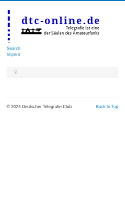 Vorschau der mobilen Webseite www.dtc-online.de, Deutscher Telegrafie Club e. V. (DTC)
