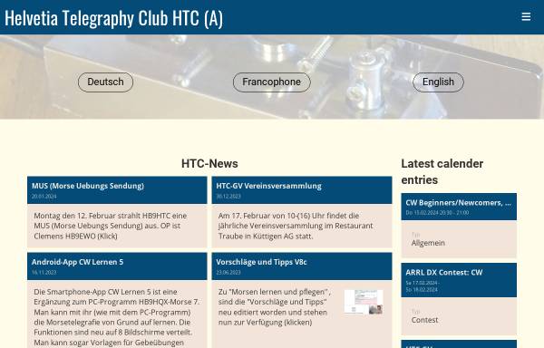 Vorschau von www.htc.ch, Helvetia Telegraphy Club (HTC)