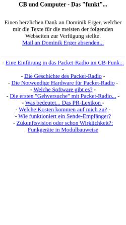 Vorschau der mobilen Webseite www.dqb656.de, Packet Radio im CB-Funk