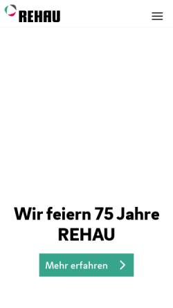 Vorschau der mobilen Webseite www.rehau.com, Rehau AG & Co.