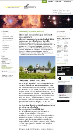 Vorschau der mobilen Webseite www.sternwarte-donzdorf.de, Sternwarte Donzdorf