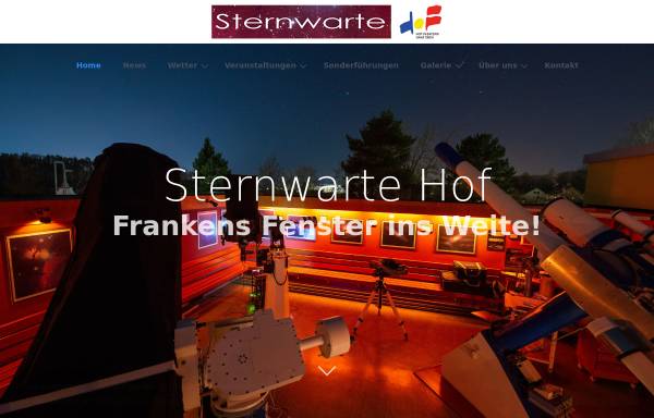 Vorschau von www.sternwarte-hof.de, Sternwarte Hof