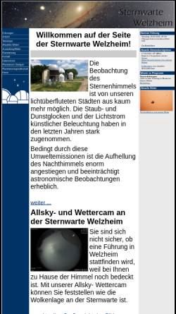Vorschau der mobilen Webseite www.sternwarte-welzheim.de, Sternwarte Welzheim