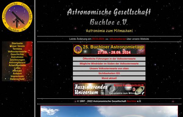 Vorschau von www.astronomie-buchloe.de, Volkssternwarte Buchloe