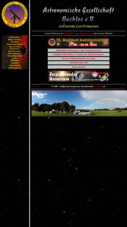 Vorschau der mobilen Webseite www.astronomie-buchloe.de, Volkssternwarte Buchloe