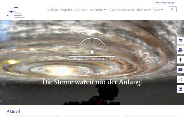 Vorschau von www.planetarium-laupheim.de, Volkssternwarte und Planetarium Laupheim