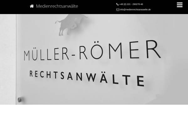 Vorschau von www.medienrechtsanwaelte.de, Medienrechtsanwälte Willers, Müller-Römer, Kunze & Partner