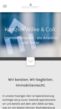 Vorschau der mobilen Webseite www.carsten-wilke.de, Wilke & Coll.