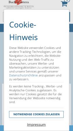 Vorschau der mobilen Webseite www.buchetcetera.de, Versandbuchhandlung, G. Gohres