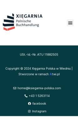 Vorschau der mobilen Webseite ksiegarnia-polska.com, Polnische Buchhandlung Zofia Reinbacher