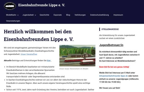 Vorschau von www.eisenbahnfreunde-lippe.de, Eisenbahnfreunde Lippe e.V.