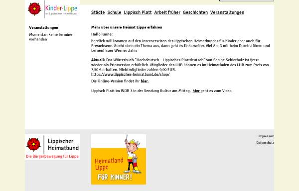 Vorschau von www.kinder-lippe.de, Kinder Lippe
