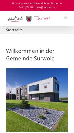 Vorschau der mobilen Webseite surwold.de, Surwold