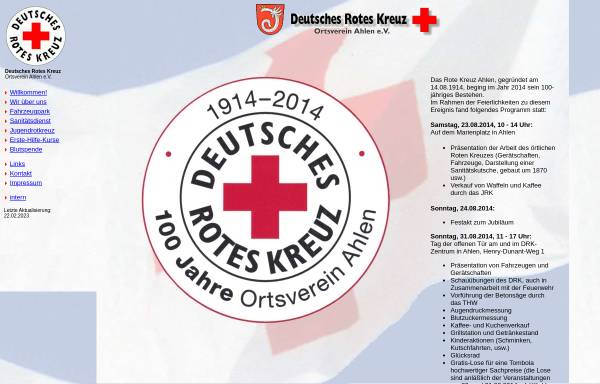 Vorschau von www.drk-ahlen.de, Deutsches Rotes Kreuz - Ortsverein Ahlen e.V.