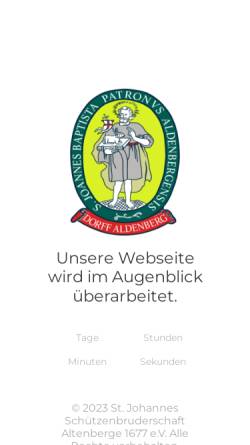 Vorschau der mobilen Webseite www.schuetzenbrueder.de, Sankt Johannes Schützenbruderschaft Altenberge e.V. 1677
