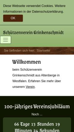 Vorschau der mobilen Webseite www.grinkenschmidt.de, Schützenverein Grinkenschmidt e.V.