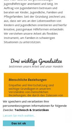 Vorschau der mobilen Webseite www.jugendhilfe-arnsberg.de, Verein für Kinder- und Jugendhilfe Arnsberg e.V.