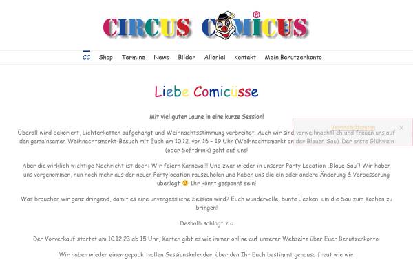 Vorschau von www.circus-comicus.de, Circus Comicus e.V.