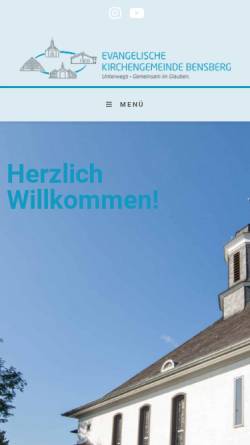 Vorschau der mobilen Webseite www.kirche-bensberg.de, Evangelische Kirchengemeinde Bensberg