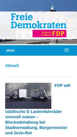 Vorschau der mobilen Webseite www.fdp-bergischgladbach.de, FDP Bergisch Gladbach