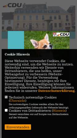 Vorschau der mobilen Webseite cdubedburg.de, CDU Bedburg