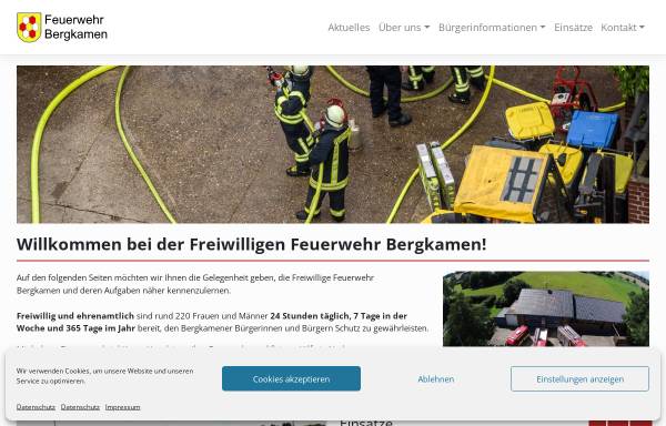 Vorschau von www.feuerwehr-bergkamen.de, Freiwillige Feuerwehr der Stadt Bergkamen