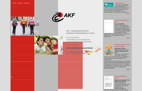 Vorschau von www.akf-bonn.de, Arbeitsgemeinschaft für katholische Familienbildung (AKF)