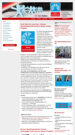 Vorschau der mobilen Webseite spendenparlament.skowa.de, Bonner Spendenparlament