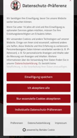 Vorschau der mobilen Webseite www.ffw-borgholzhausen.de, Freiwillige Feuerwehr Borgholzhausen