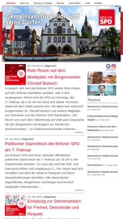 Vorschau der mobilen Webseite www.spd-brilon.de, Die SPD in Brilon