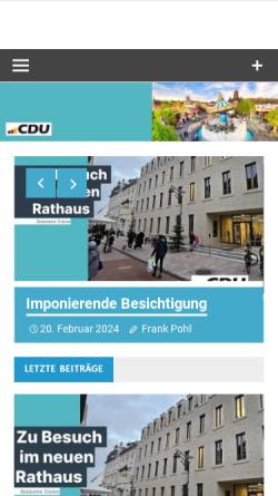 Vorschau der mobilen Webseite cdu-bruehl.de, CDU Stadtverband Brühl
