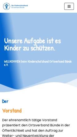Vorschau der mobilen Webseite kinderschutzbund-buende.de, Deutscher Kinderschutzbund Bünde e.V.