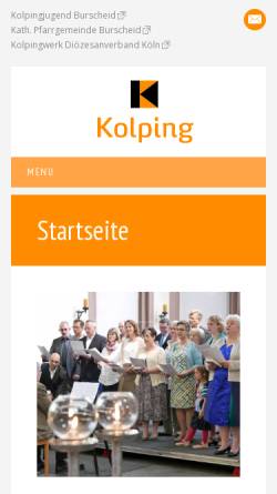 Vorschau der mobilen Webseite kolpingburscheid.de, Kolpingfamilie