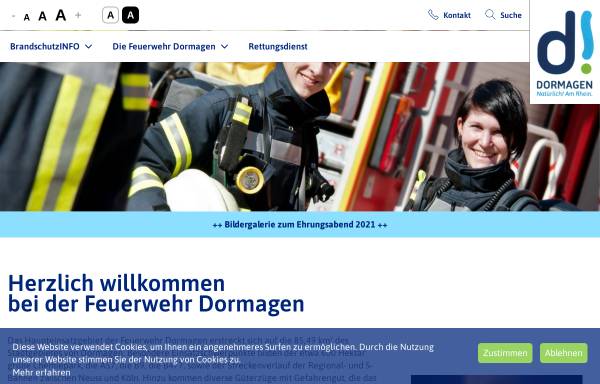 Vorschau von www.ff-dormagen.de, Freiwillige Feuerwehr Dormagen