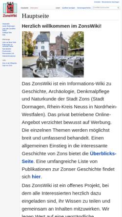 Vorschau der mobilen Webseite www.zons-geschichte.de, Zonser Geschichte