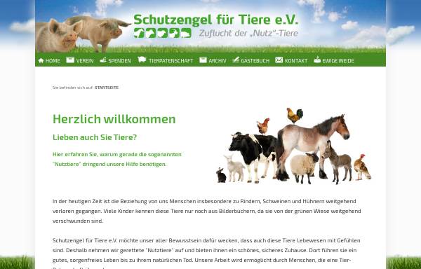 Vorschau von schutzengel-fuer-tiere.de, Schutzengel für Tiere e.V.