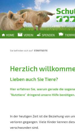 Vorschau der mobilen Webseite schutzengel-fuer-tiere.de, Schutzengel für Tiere e.V.