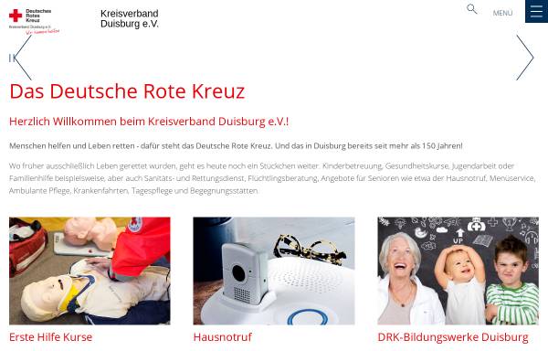 Vorschau von www.drk-duisburg.de, Deutsches Rotes Kreuz, Kreisverband Duisburg e.V.