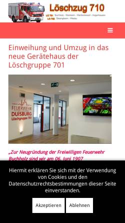 Vorschau der mobilen Webseite www.lz710.de, Löschzug 710 (LZ710)