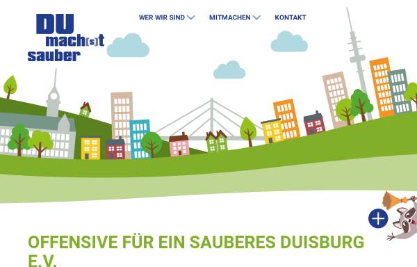 Vorschau von www.sauberes-duisburg.de, Offensive für ein sauberes Duisburg