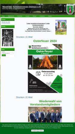 Vorschau der mobilen Webseite www.niestroeter.de, Nieströter Schützenverein Dülmen e.V.