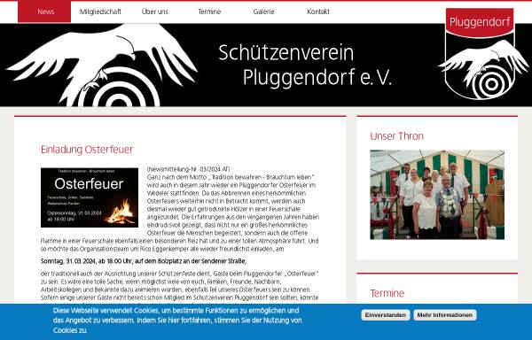 Vorschau von www.schuetzenverein-pluggendorf.de, Schützenverein Pluggendorf Dülmen e.V.