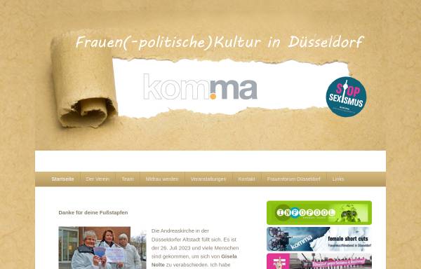 Vorschau von www.komma-duesseldorf.de, Kom!ma - Verein für Frauenkommunikation e.V.