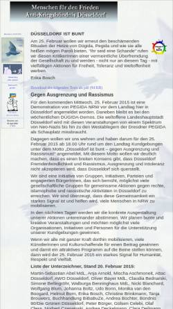 Vorschau der mobilen Webseite www.antikriegsbuendnis-duesseldorf.de, Menschen für den Frieden