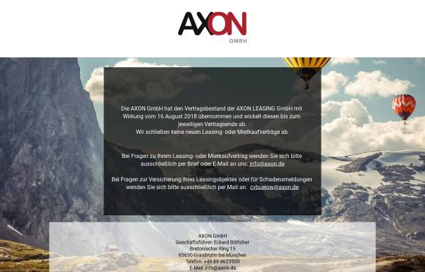 Vorschau von www.axon.de, AXON-Leasing GmbH