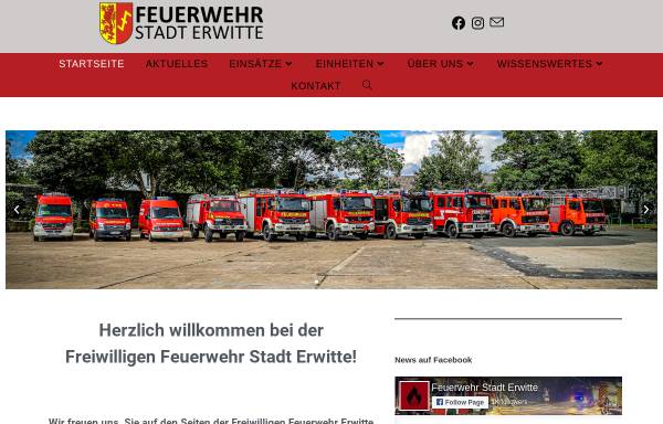Vorschau von www.feuerwehr-erwitte.de, Freiwillige Feuerwehr der Stadt Erwitte