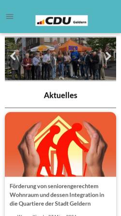 Vorschau der mobilen Webseite www.cdu-geldern.de, CDU Geldern