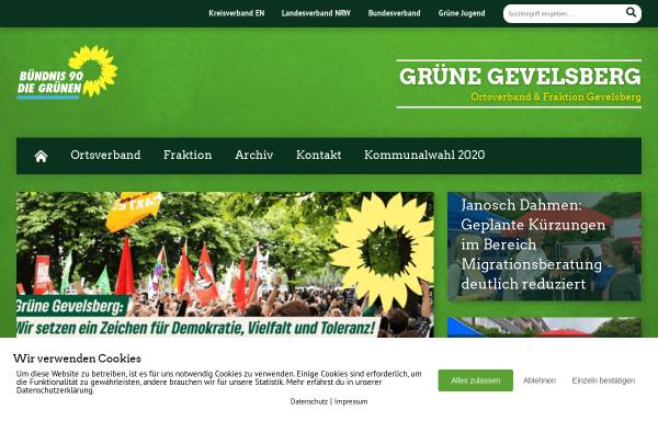 Vorschau von www.gruene-gevelsberg.de, Bündnis '90 / Die Grünen Gevelsberg