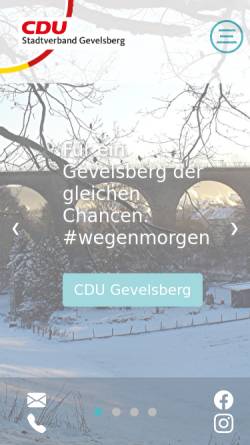 Vorschau der mobilen Webseite www.cdu-gevelsberg.de, CDU Gevelsberg