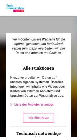 Vorschau der mobilen Webseite www.fdp-gevelsberg.de, FDP Gevelsberg